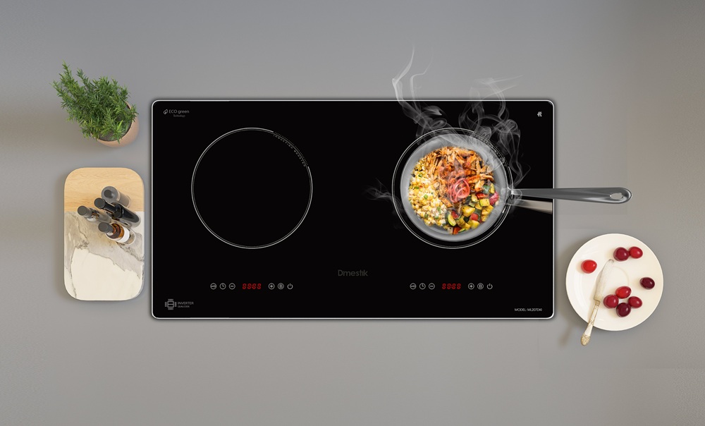 Bếp từ đôi Dmestik ML 207DKI ECO GREEN (Bo viền)
